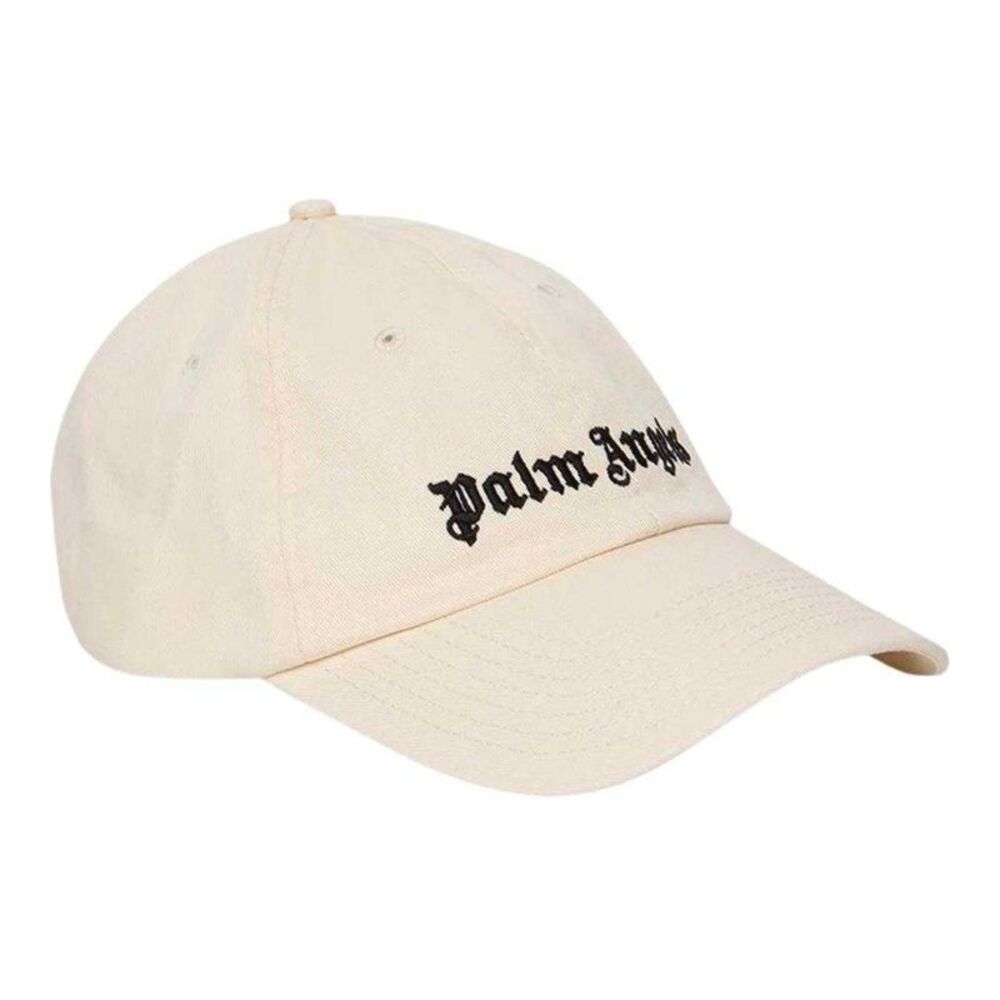 Palm Angels Classic Logo Cotton Baseball Cap / Cream